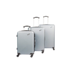 Infinity Hard Shell 3 Piece Luggage Set - Silver