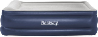 Inflatable Airbed Mattress, Bestway Tritech w/ Built-In Pump & Carry Bag, Queen