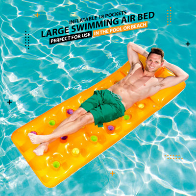 Inflatable Bestway Designer Lounger  Lilo Float Air Bed Mat for Swimming Pools