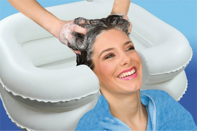 Inflatable Blow-Up Portable Hair Washing Shampoo Basin Sink Ideal For ...