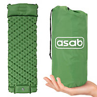 Inflatable Camping Bed 198 x 70 x 70cm - GREEN