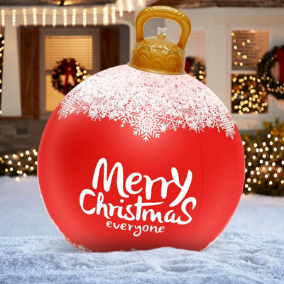 Inflatable Christmas Ball 23 Inch Large PVC Outdoor Giant Blow up ...
