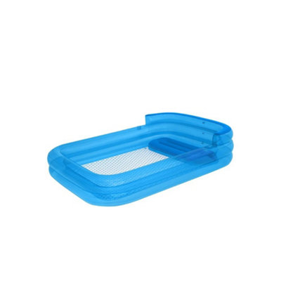 Inflatable Family Lounge Pool with Built-in Bench Seat, Headrests & Cup ...