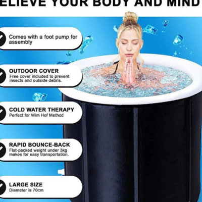 Inflatable Ice Bath Tub Cold Plunge Pool for Indoor & Outdoor Recovery