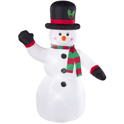 Inflatable Outdoor Decoration LED RUKA Snowman 200 cm White Price Comparisons | Compare The Build