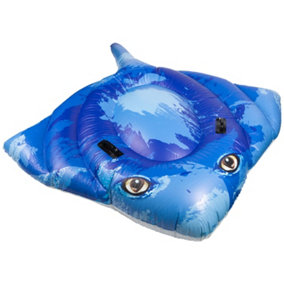 Inflatable Pool Float Stingray Lounger With Handles Novelty Swimming Lilo