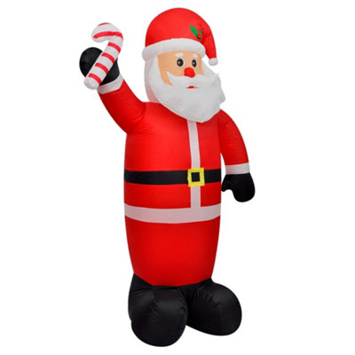 Inflatable Santa Claus Christmas Decor with LEDs 120 cm