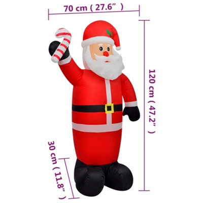 Inflatable Santa Claus Christmas Decor with LEDs 120 cm - 5