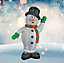 Inflatable Snowman Pre Lit LED Christmas Decoration 1.8M Festive Garden Display
