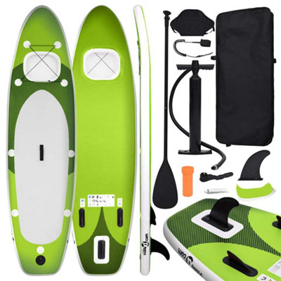 Inflatable Stand Up Board Set Green 330x76x10 cm