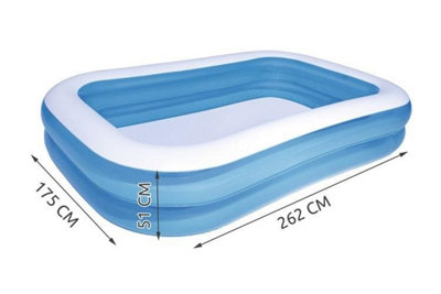 Inflatable Swimming Pool For Children 262x175x51cm - Bestway 54006