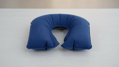 Inflatable Travel Neck Pillow Blue
