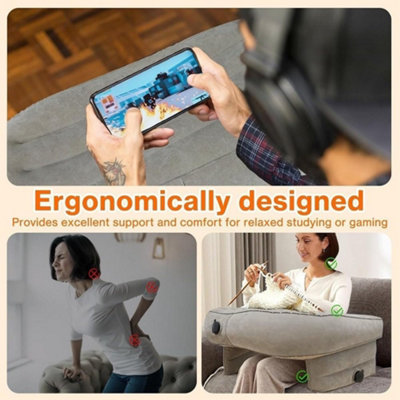 Inflatable Travel Pillow - PVC Neck Support For Airplane, Car, Office - Chin Rest & Nap Pillow