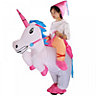 Inflatable Unicorn Adult Fancy Dress Costume Hat Princess Hen Stag Night Outfit