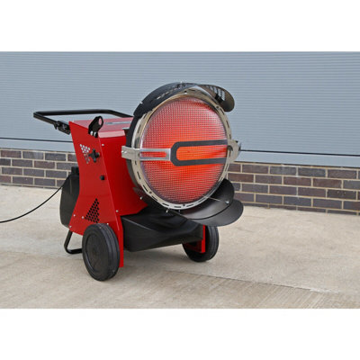Infrared Multi-Fuel Heater - Paraffin / Kerosene / Diesel - 45.5 kW - Wheeled