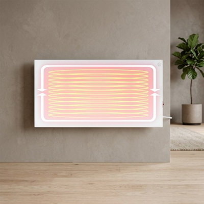 Infrared wall mounted panel heater radiator, 500 W, 70 x 60 cm, energy ...