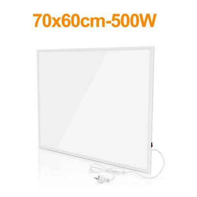 Infrared wall mounted panel heater radiator, 500 W, 70 x 60 cm, energy ...
