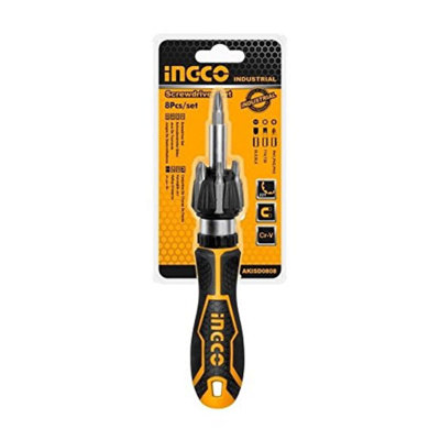 Ingco 8 piece ratchet screwdriver set