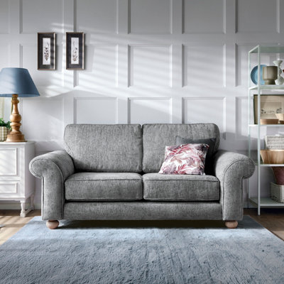 Ingrid 2 Seater Sofa in Steel Grey | DIY at B&Q