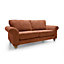 Ingrid 3 Seater Sofa in Burnt Orange
