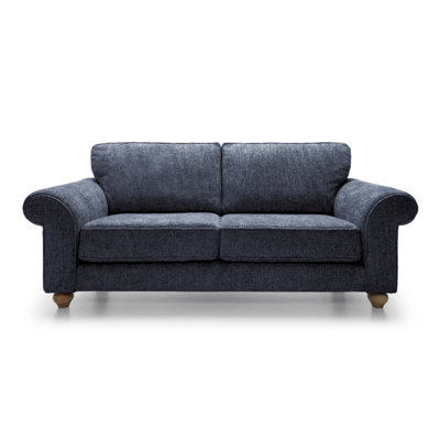 Ingrid 3 Seater Sofa in Dark Blue