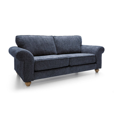 Ingrid 3 Seater Sofa in Dark Blue