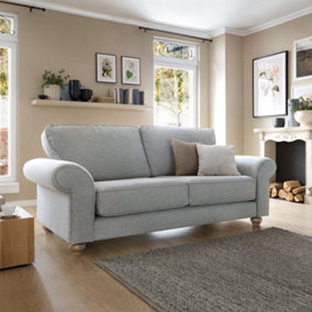 Ingrid 3 Seater Sofa in Light Grey