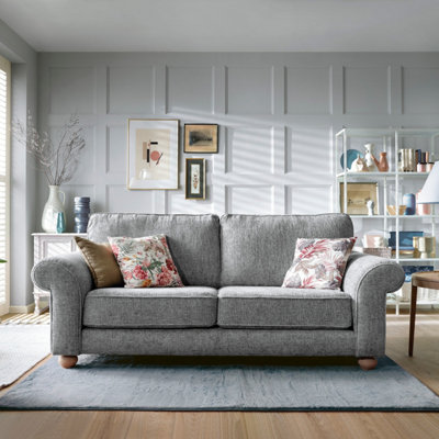 Ingrid 3 Seater Sofa in Steel Grey