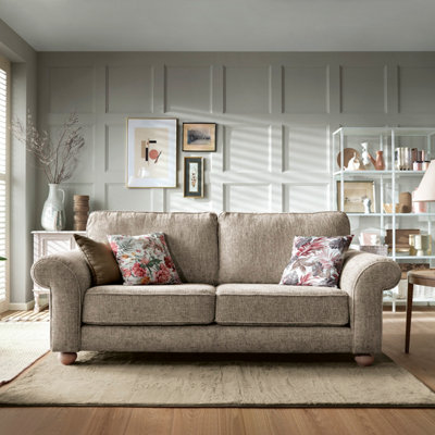 Ingrid Collection 3 Seater Sofa in Taupe