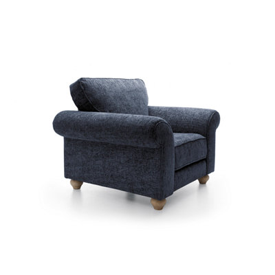 Ingrid Collection Armchair in Dark Blue