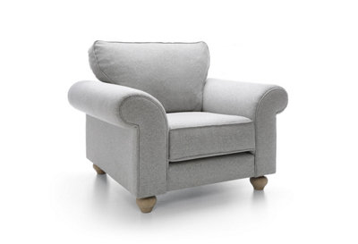 Ingrid Collection Armchair in Light Grey