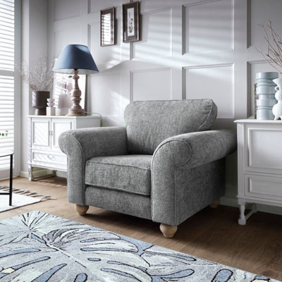 Ingrid Collection Armchair In Steel Grey 