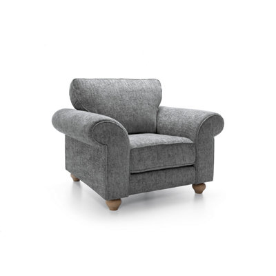 Ingrid Collection Armchair in Steel Grey