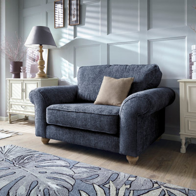 Ingrid Collection Cuddle Chair in Dark Blue