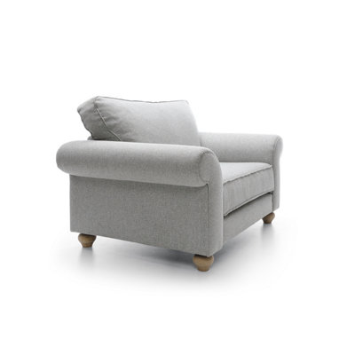 Ingrid Collection Cuddle Chair in Light Grey