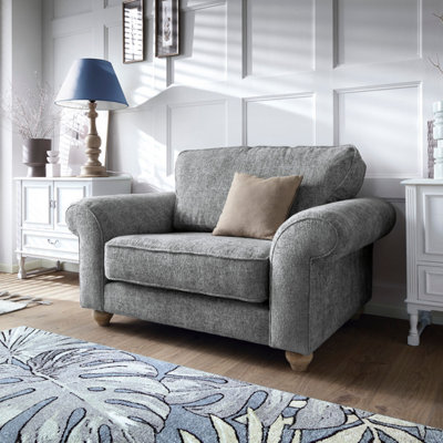 Ingrid Collection Cuddle Chair in Steel Grey