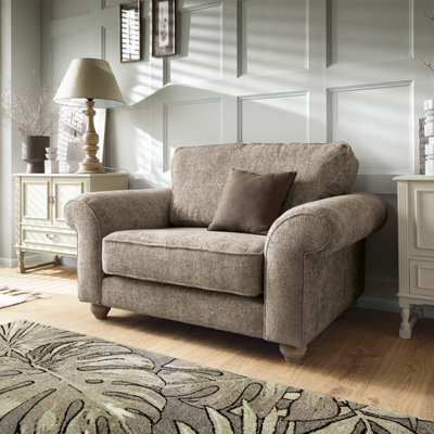 Ingrid Collection Cuddle Chair in Taupe