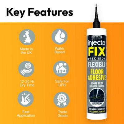 Injectafix 300ml Adhesive - Fix Loose & Hollow Tiles, Wood, LVT ...