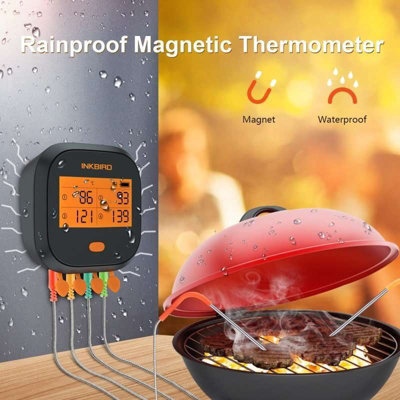 Inkbird Wi-Fi IBBQ-4T Smart Digital Thermometer with Four Probes - BBQ and Cooking Temperature Monitoring