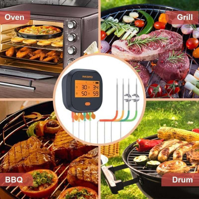 Inkbird Wi-Fi IBBQ-4T Smart Digital Thermometer with Four Probes - BBQ and Cooking Temperature Monitoring - 5