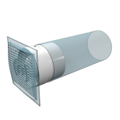 Inline Extractor Fan 100mm / 4" with Ball Bearing Exhaust Vent - 6