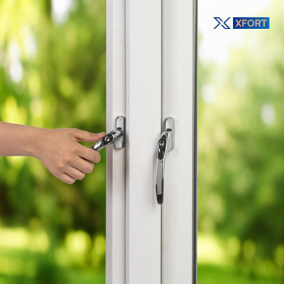 Inline Window Handle Installation Kit in Polished Silver