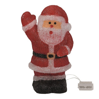 InLit Large Santa Claus Ornament - Battery Powered Light Up