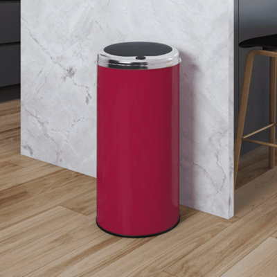 INMOTION 42L PINK STAINLESS STEEL KITCHEN WASTE DUST BIN