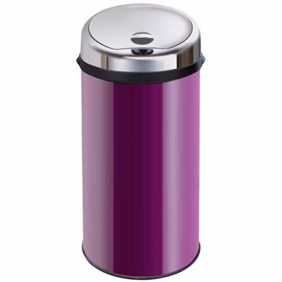 Inmotion 42L Purple Stainless Steel Auto Sensor Kitchen Waste Dust Bin