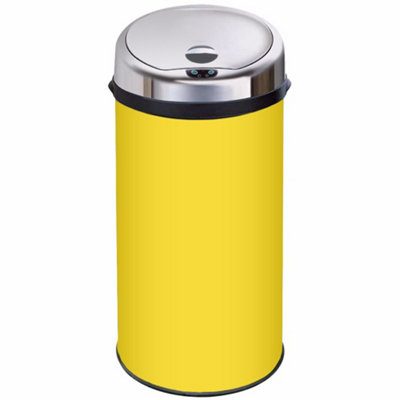 Inmotion 42L Yellow Stainless Steel Auto Sensor Kitchen Waste Dust Bin