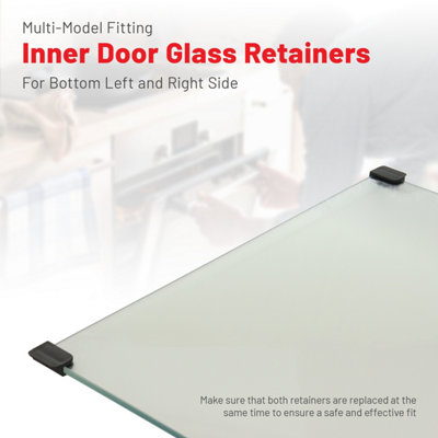 Inner Door Glass Left and Right Hand Bottom Retainers For Stoves Ovens