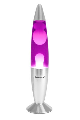 Innoteck 13" Soothing Motion Lava Lamp - White Lava, Purple Liquid