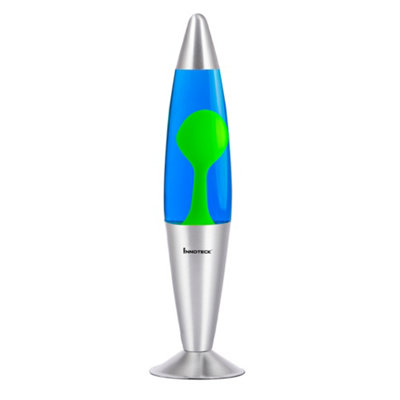 Innoteck 16" Soothing Motion Lava Lamp -  Green Lava, Blue Liquid.