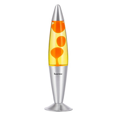 Innoteck 16" Soothing Motion Lava Lamp - Orange Lava, Yellow Liquid.